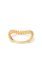 Wave Ring, 18k Yellow Gold & Diamond